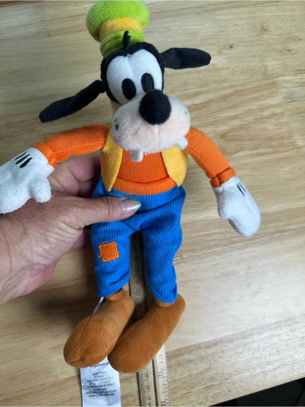Disney parks collectible Goofy Plush in Orange, Blue & Green Outfit